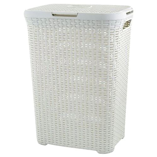 Cesta para ropa rectangular alta 60L