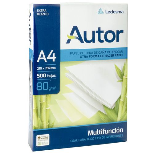 Papel eco AUTOR A4 80 g 500h