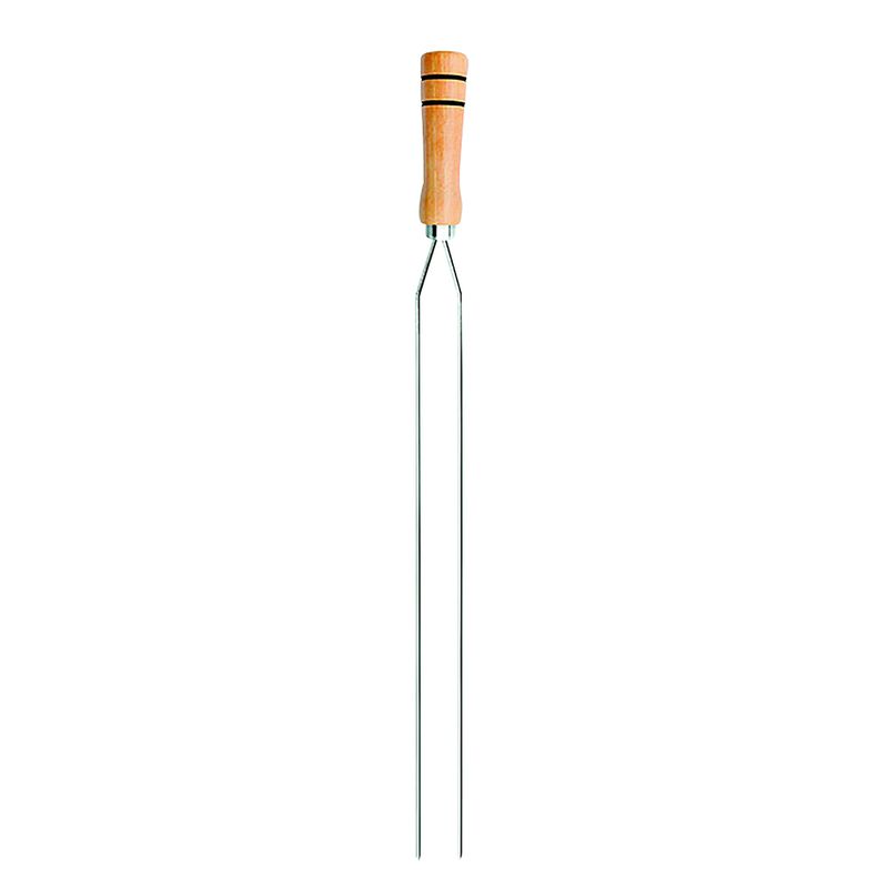Pincho-doble-65cm-niquel-madera