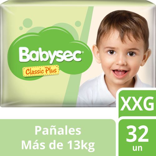 Pañal BABYSEC classic plus XXG 32 un.