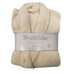 Bata-de-baño-DOHLER-en-velour-Azul-piedra.Talle-M