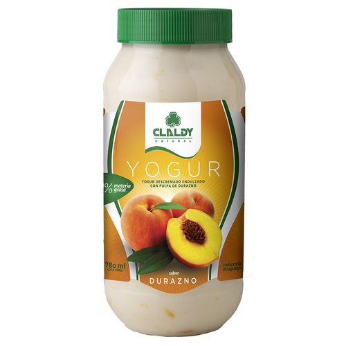 Yogur CLALDY Descremado Durazno 780 cc