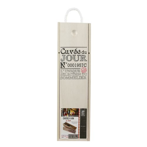 Caja de madera para botella vino