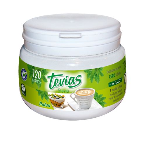 Edulcorante TEVIAS pote polvo 120 g 100% stevia