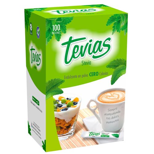 Edulcorante TEVIAS 100 sobres 100% estevia