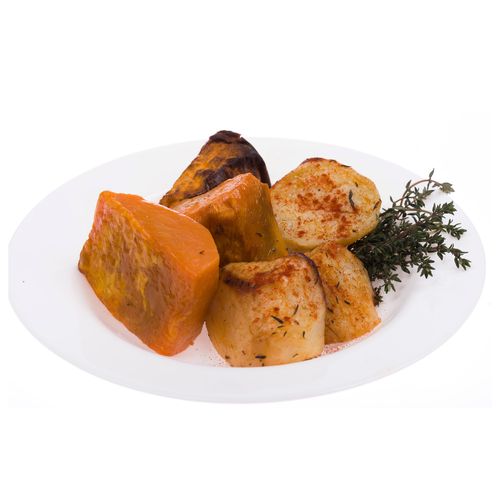 Papas y boniatos y calabaza horneados en bandeja x 400 g