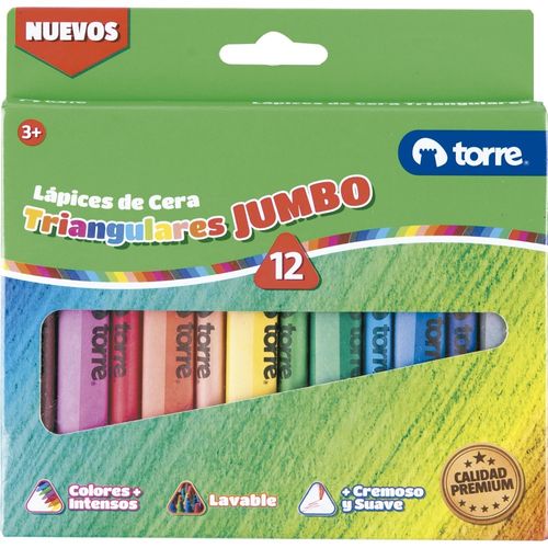 Crayolas triangulares gruesas TORRE 12un