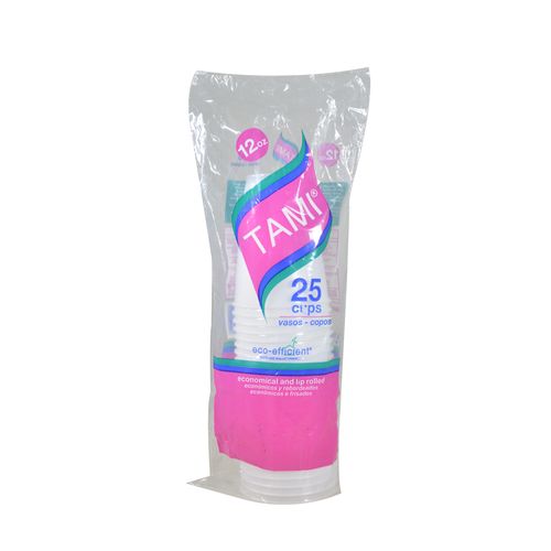 Vaso Tami traslucido 360 ml 25 un.