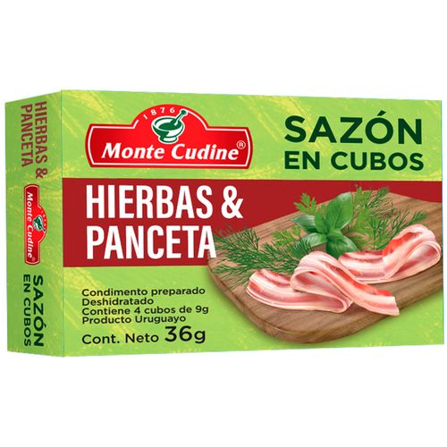 Sazón en cubos hierbas y panceta MONTE CUDINE 4 un.