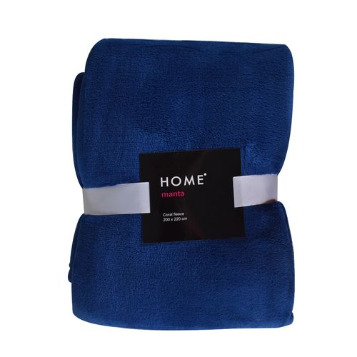 Manta HOME Coral Fleece 2 plazas azul oscuro 200x220 cm