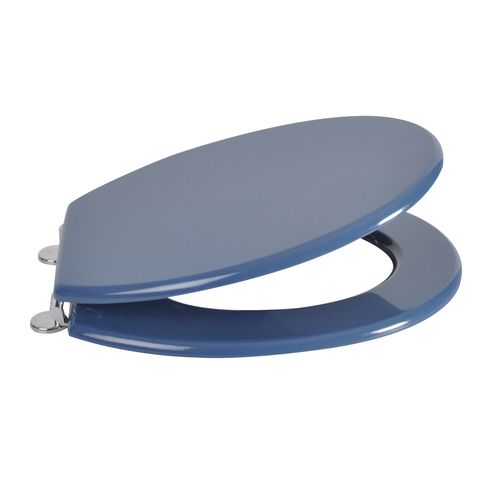 Asiento de inodoro universal oval azul