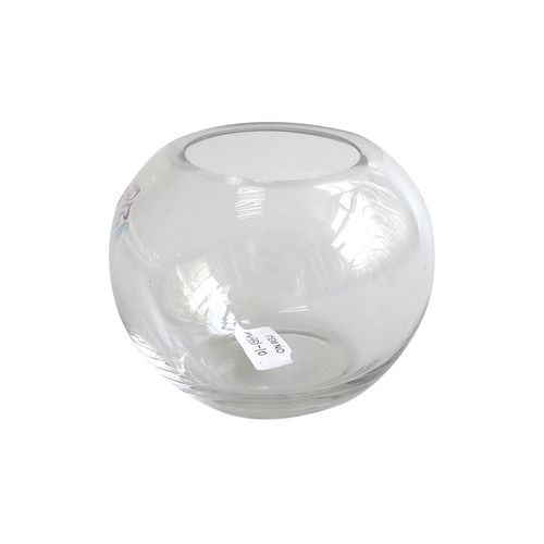 Florero pecera de vidrio medida 8 cm