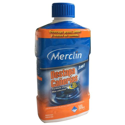 Destapa cañerias MERCLIN max gel bt. 1 lt