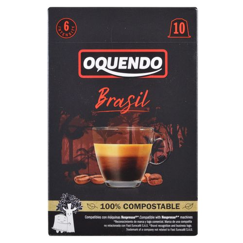 Capsulas de cafe OQUENDO brasil 10 unidades 50 g