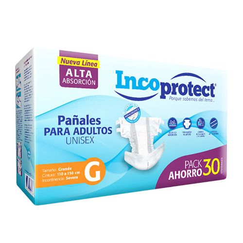 Pañal para Adultos INCOPROTECT Talle G 30 un.