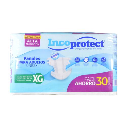 Pañal Para Adulto INCOPROTECT Talle XG 30 un.