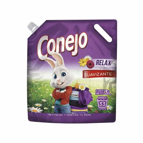 Suavizante de ropa CONEJO aroma relax DP. 3 L