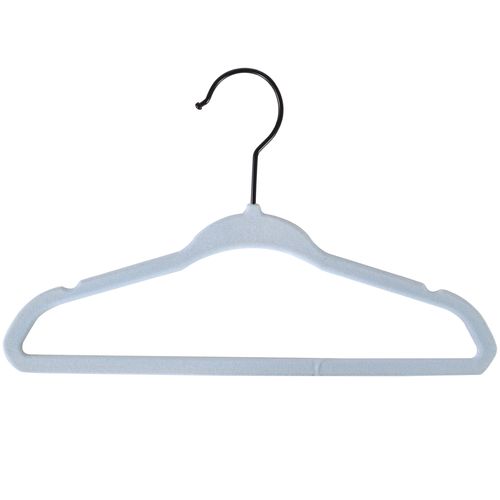 Percha aterciopelada para niños color celeste