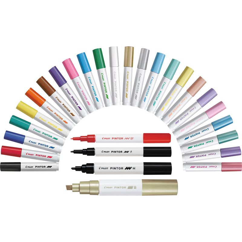 Marcador-PILOT-pintor-tinta-pigmentada-trazo-extra-fino-y-medio