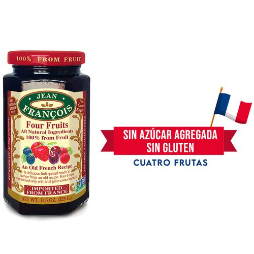 Mermelada sin azúcar agregada JEAN FRANCOIS frutos rojos 325 g
