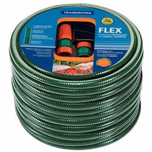 Manguera TRAMONTINA flex 20 m con acoples 1/2