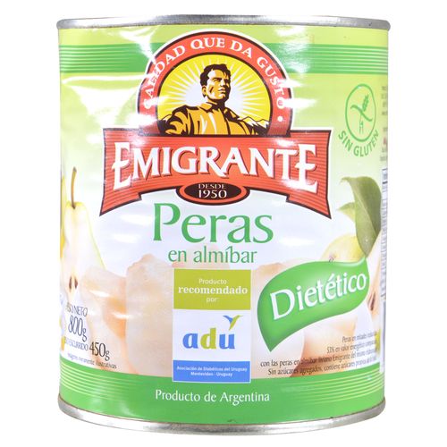 Peras en almíbar EMIGRANTE dietético 800 g