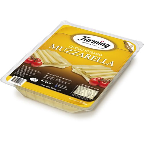Queso muzzarella FARMING fetas 200 g
