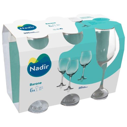 Set x 6 copas agua NADIR 490 ml