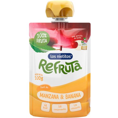 Merienda refruta LOS NIETITOS Banana/Manzana 100 g