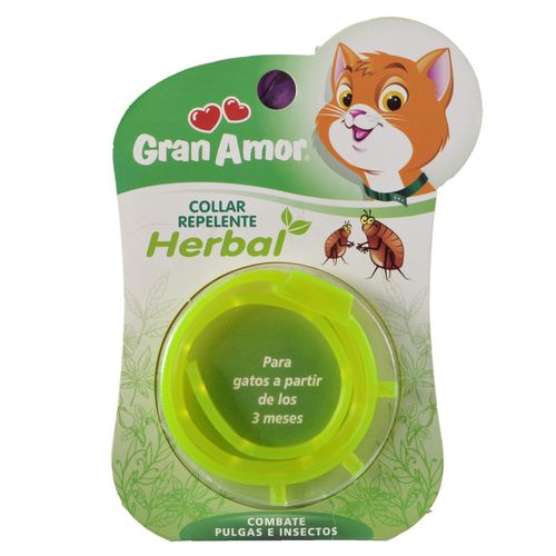 Collar repelente herbal para gato GRAN AMOR