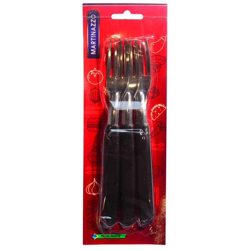 Set-x3-tenedores-acero-inoxidable-mango-negro