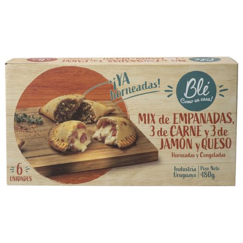 Empanadas x 6 BLE mix carne + jamón + queso 480 g