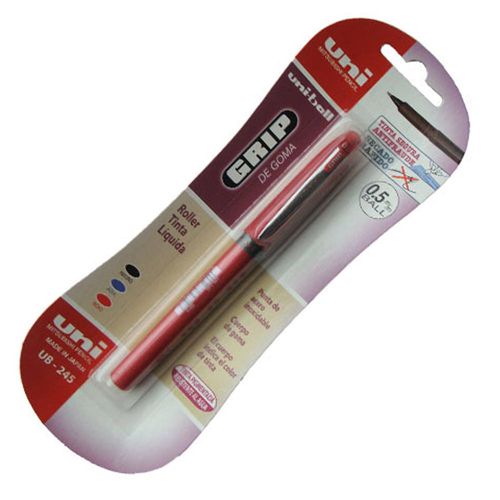 Lapicera UNI tinta liquida 0.5 Grip Roja Mod 245