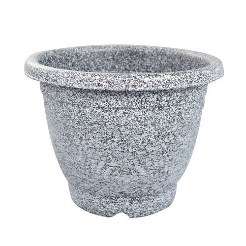 Maceta color granito 20x15.5 cm con plato