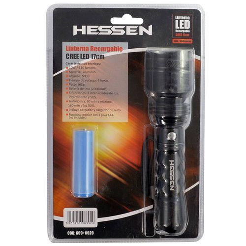 Linterna HESSEN recargable cree led