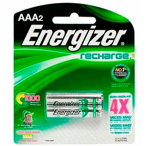 Pilas ENERGIZER recargables AAA x 2 un.