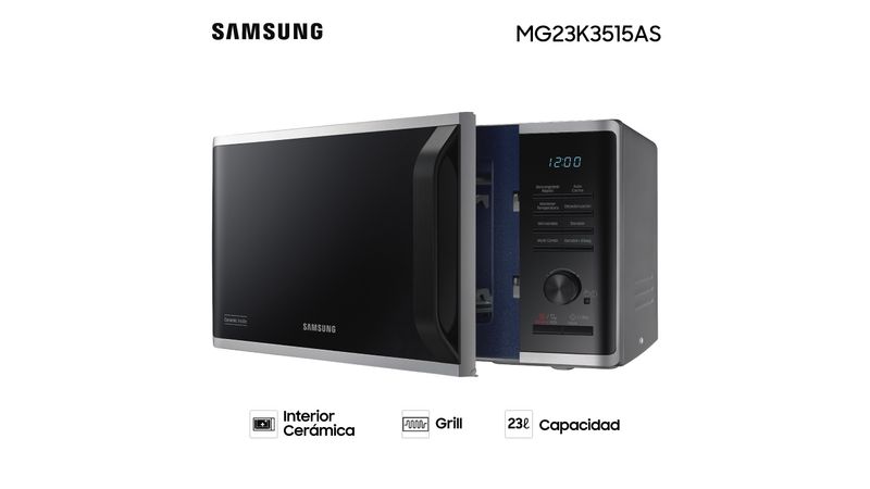 Microondas Samsung 23 L con Grill - MG23K3515AS —