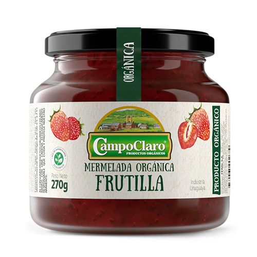 Mermelada frutilla orgánica CAMPOCLARO 270 g