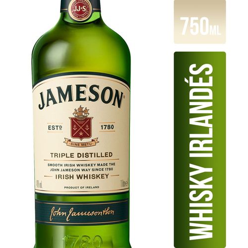 Whisky irlandés Jameson 750 cc