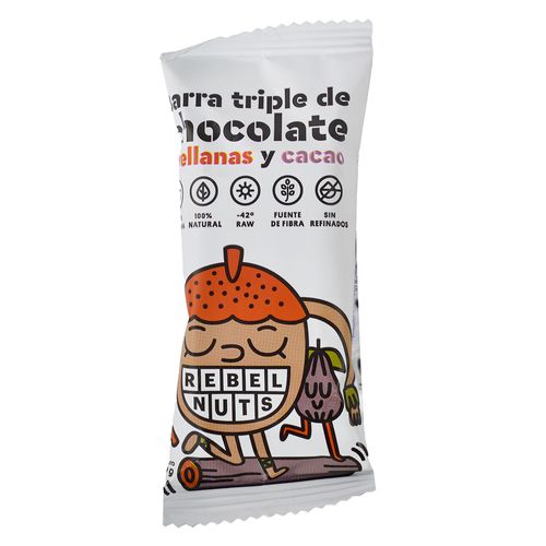 Barrita REBEL NUTS chocolate avellanas y cacao 40 g
