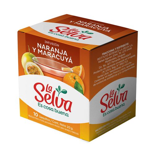 Té LA SELVA naranja maracuyá 10 un.