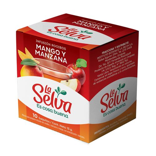Té LA SELVA mango y manzana  10 sobres