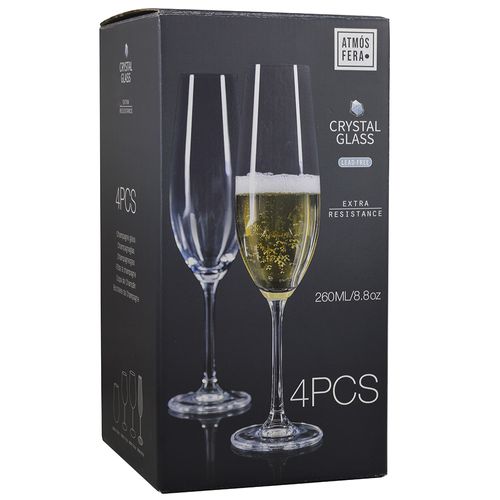 Set x 4 copas de vidrio 260 ml