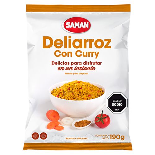 Arroz DELIARROZ con curry samán 190g