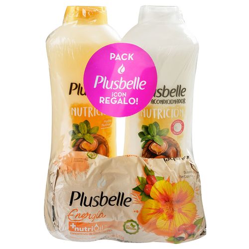 Pack PLUSBELLE Nutrición shampoo + acondicionador + tripack