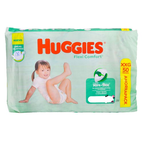 Pañales HUGGIES Flex Confort ahorro XXG 50 un.