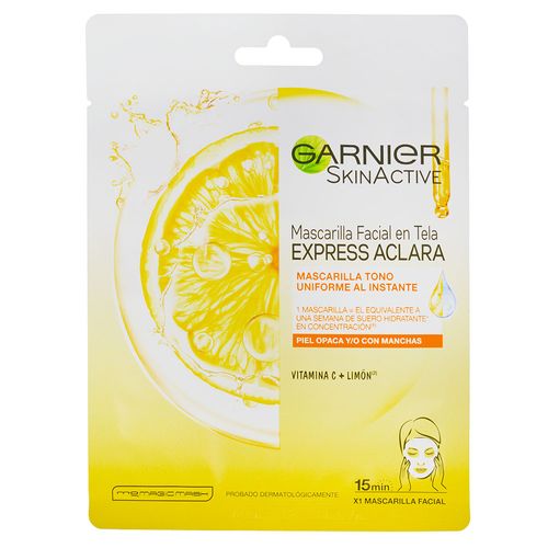 Mascarilla de tela GARNIER Express aclara