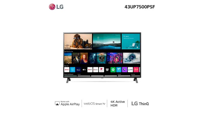Smart TV LG 43 4K Mod. 43UP7500PSF - Géant
