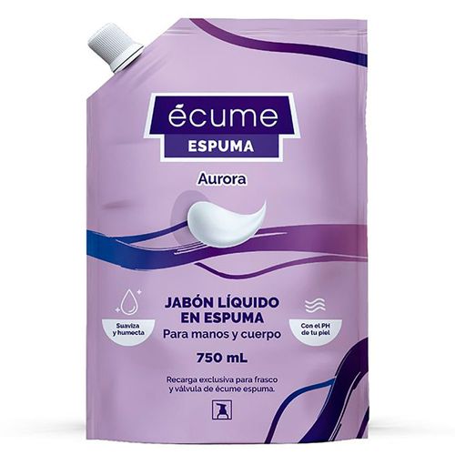 Jabón líquido en espuma ECUME aurora 750ml repuesto