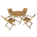 Juego-jardin-en-madera-hexagonal-4-sillas-plegables